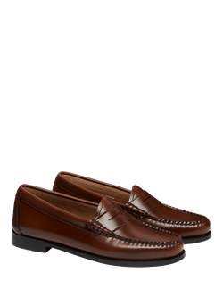 G.H.BASS Weejun Penny Leather Loafers, Cognac - view 2, Cognac