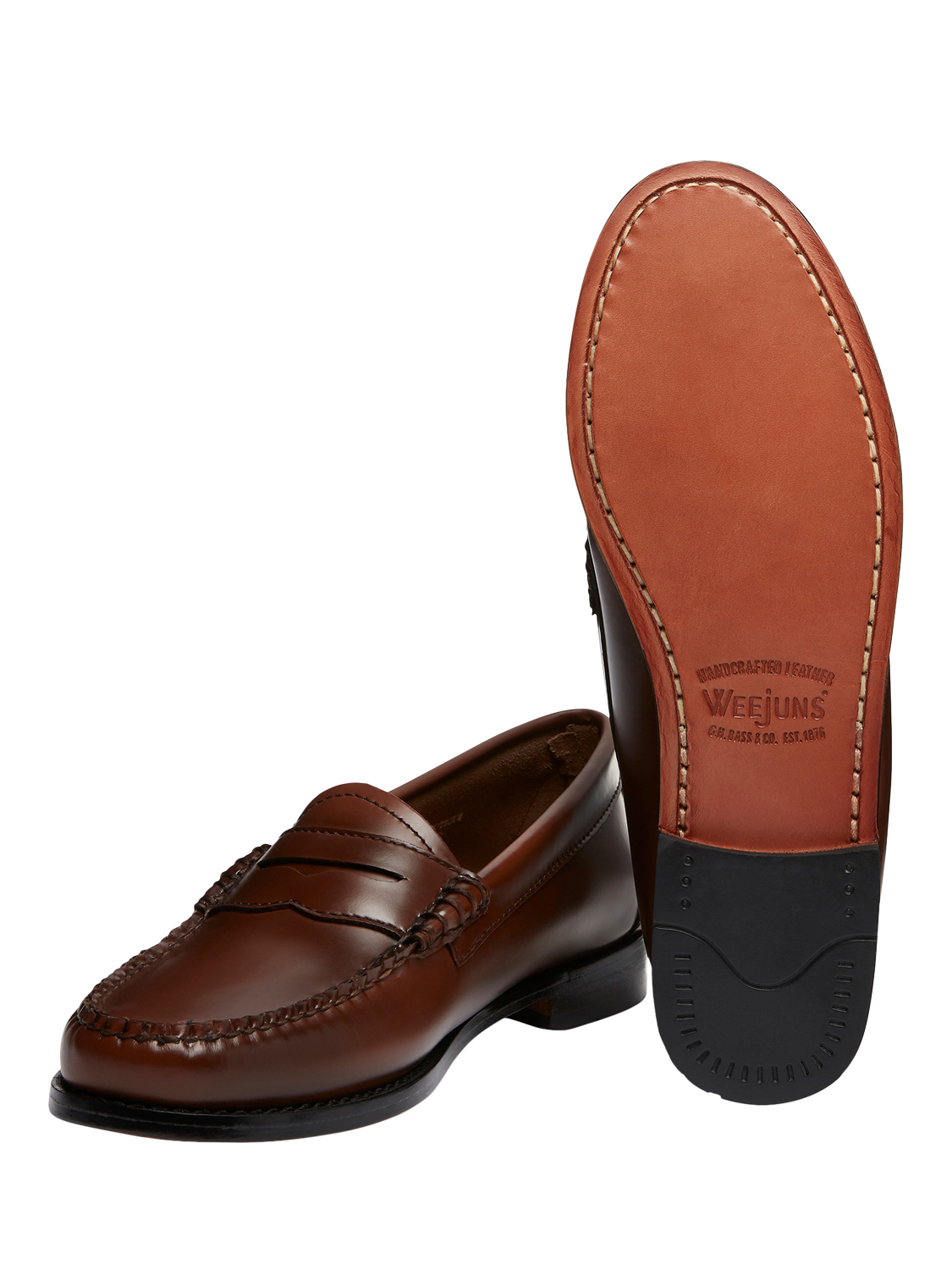 Product image 5 of 6, which shows G.H.BASS Weejun Penny Leather Loafers, Cognac, 4