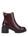 Carvela Ignite Leather Block Heel Chelsea Boots, Red