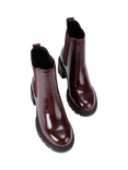 Carvela Ignite Leather Block Heel Chelsea Boots, Red