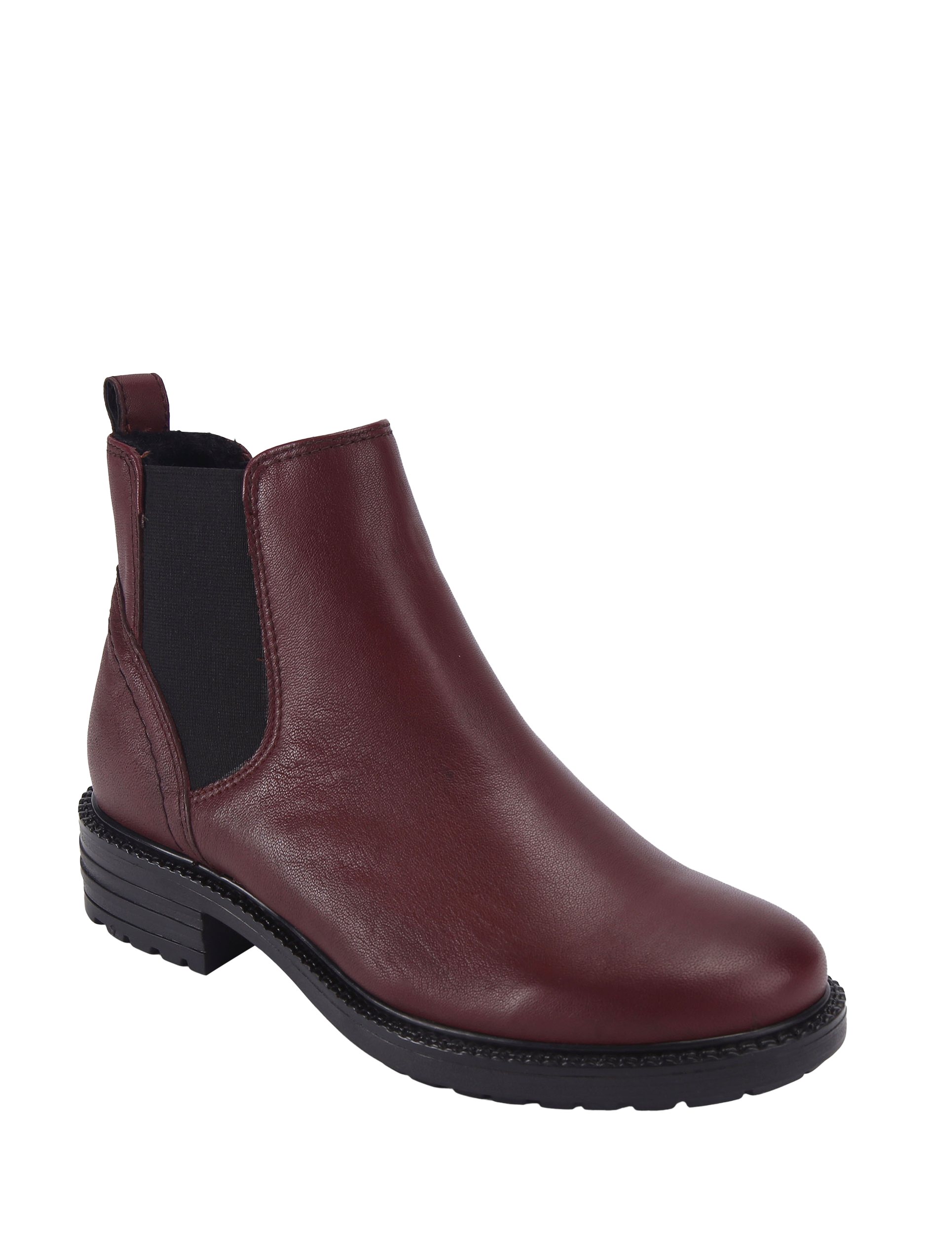 Product image 4 of 4, which shows Carvela Russ Ankle Boots, Wine, 3