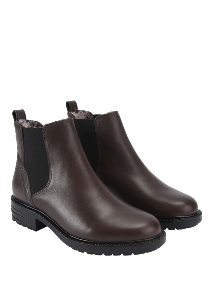 Carvela Russ Leather Ankle Boots, Brown - view 2, Brown