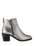 Carvela Secil Leather Metallic Ankle Boots, Gunmetal