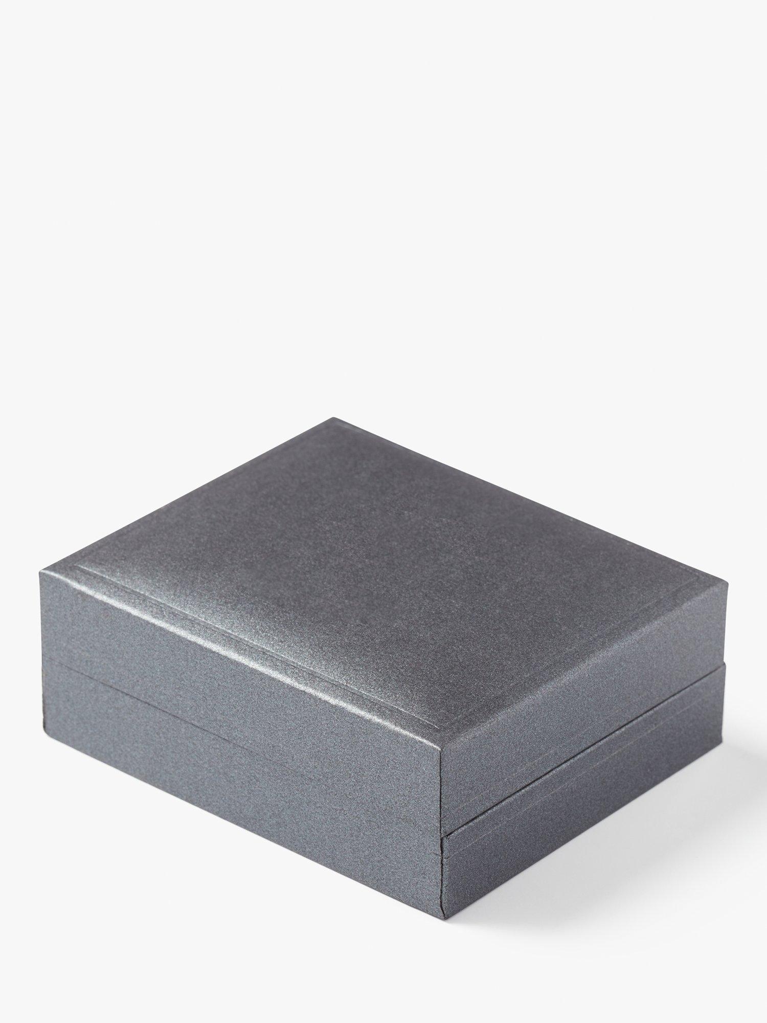 Product image 5 of 5, which shows Simon Carter Swarovski Crystal Star Sterling Silver Square Cufflinks, Silver/Blue