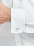 Simon Carter Criss Cross Embossed Cufflinks, Silver