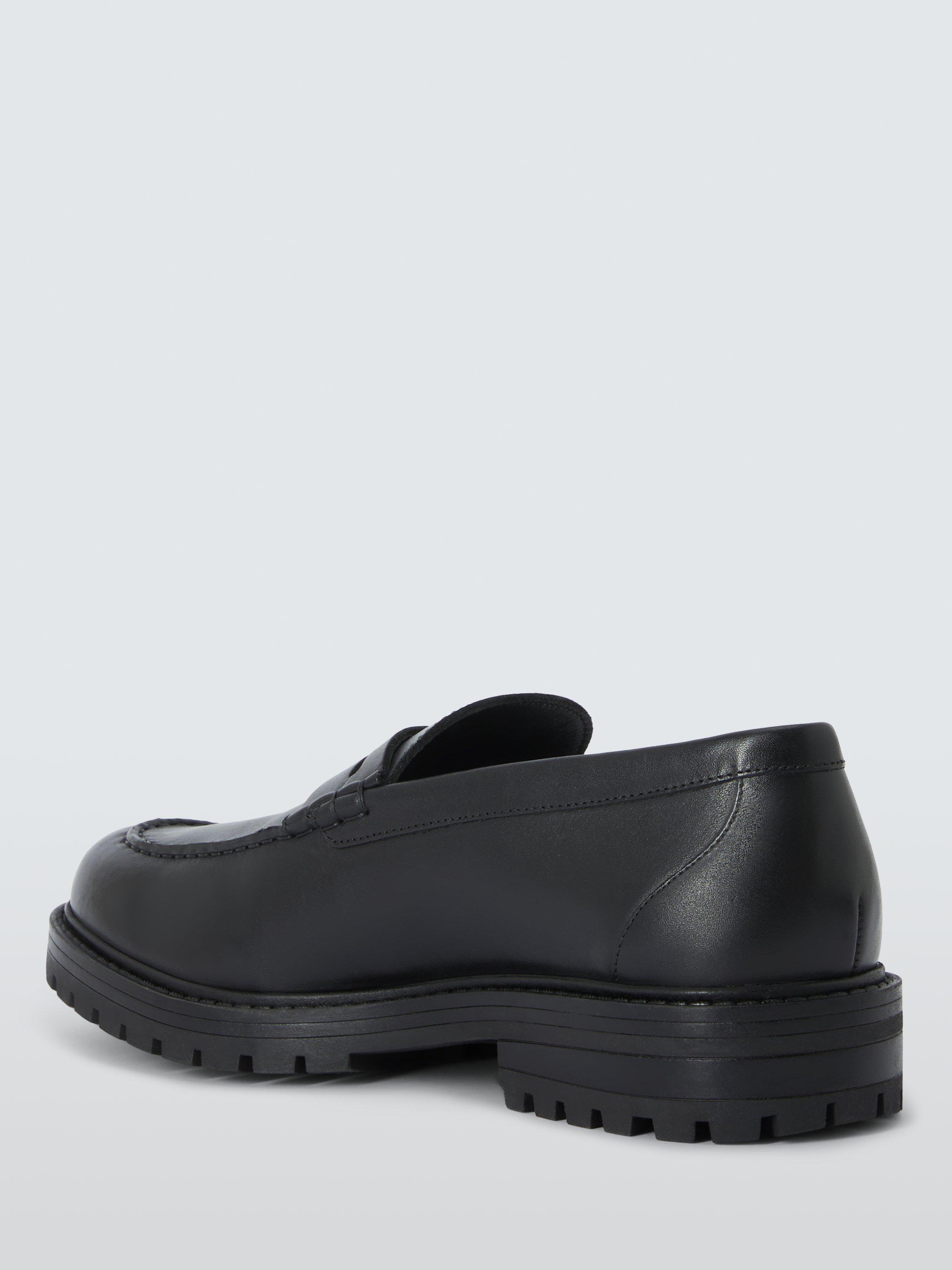 Product image 2 of 4, which shows John Lewis Trend Leather Loafers, Black, 7