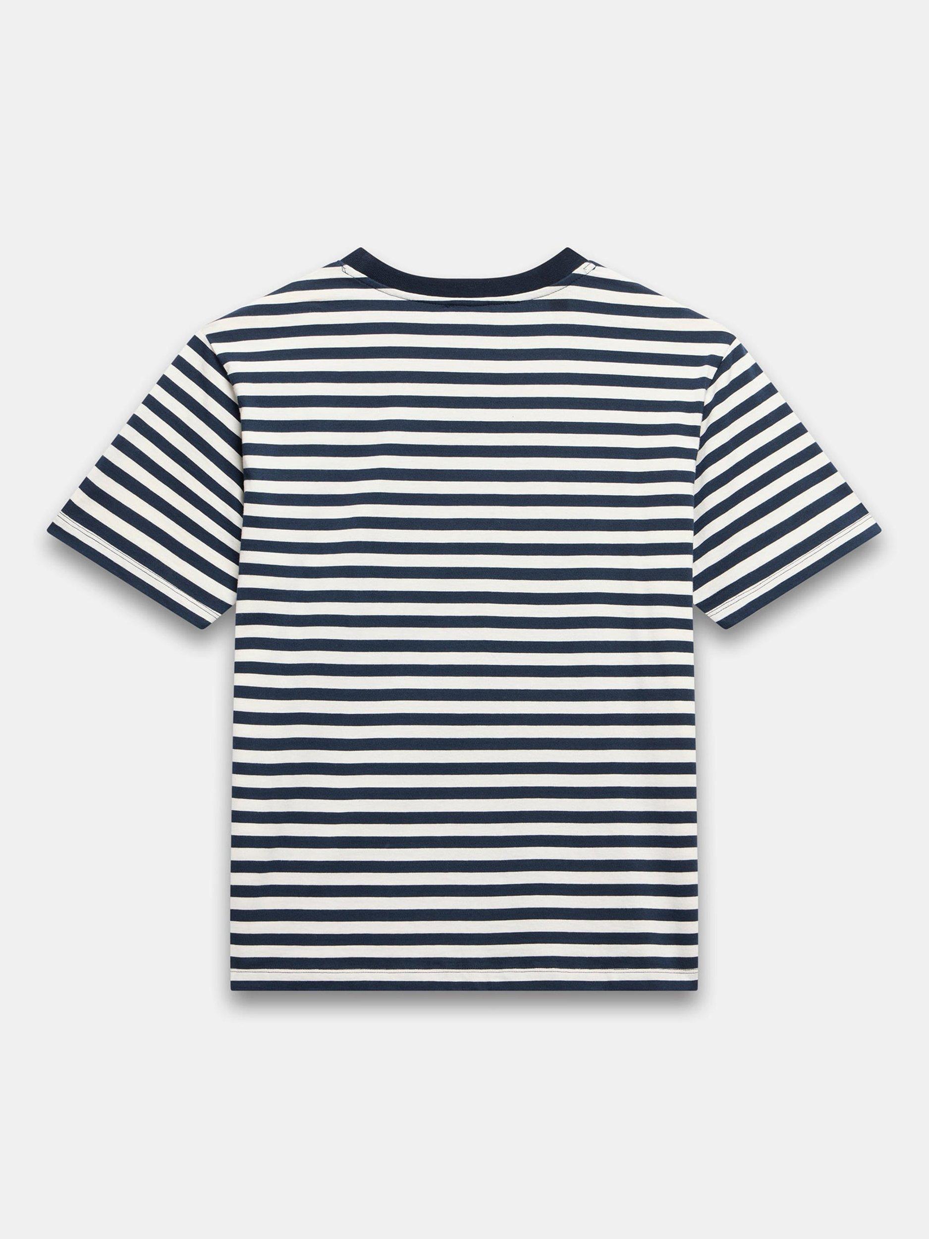 Product image 7 of 8, which shows Mint Velvet Stripe Star T-Shirt, Navy/Multi, XS