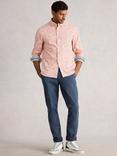 White Stuff Finsbury Cotton Regular Fit Floral Shirt, Light Pink