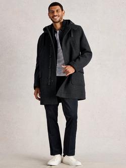 White Stuff Wool Blend Duffle Coat, Charc Grey