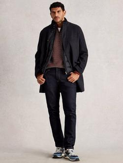 White Stuff Funnel Wool Blend Coat, Charc Grey