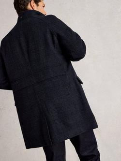 White Stuff Wool Blend 2-in-1 Funnel Neck Gilet Coat, Dark Navy - view 2, Dark Navy