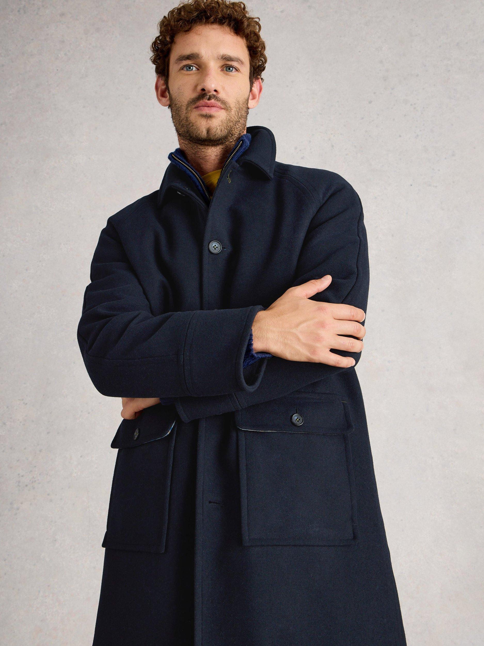 Product image 4 of 6, which shows White Stuff Wool Blend Utility Jacket, Dark Navy, M