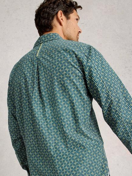 White Stuff Finsbury Floral Print Cotton Shirt - view 2, Teal