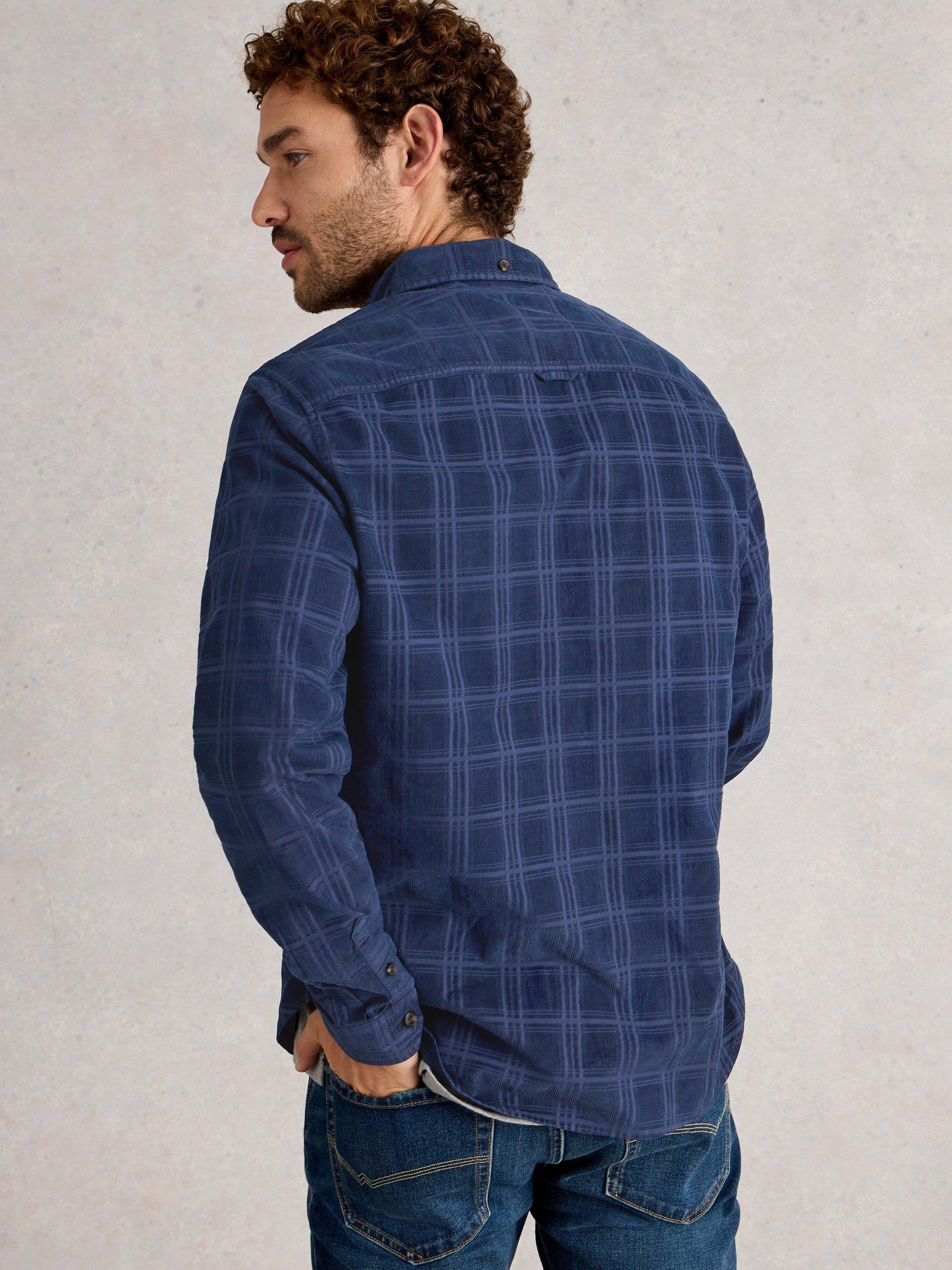 Product image 2 of 6, which shows White Stuff Griffin Cotton Regular Fit Check Shirt, Dark Navy, M