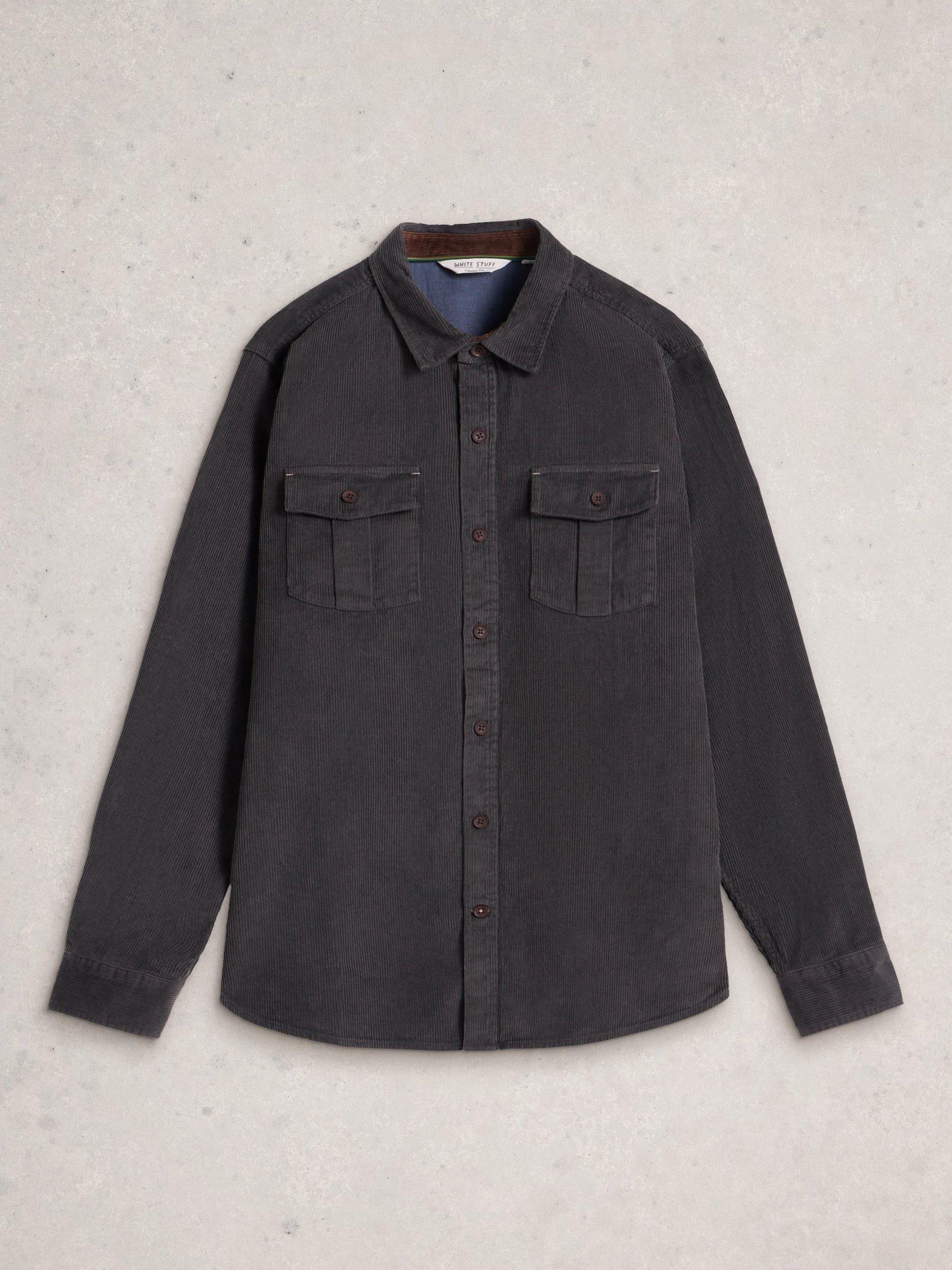 Product image 5 of 6, which shows White Stuff Griffin Cotton Shirt, Dk Grey, S