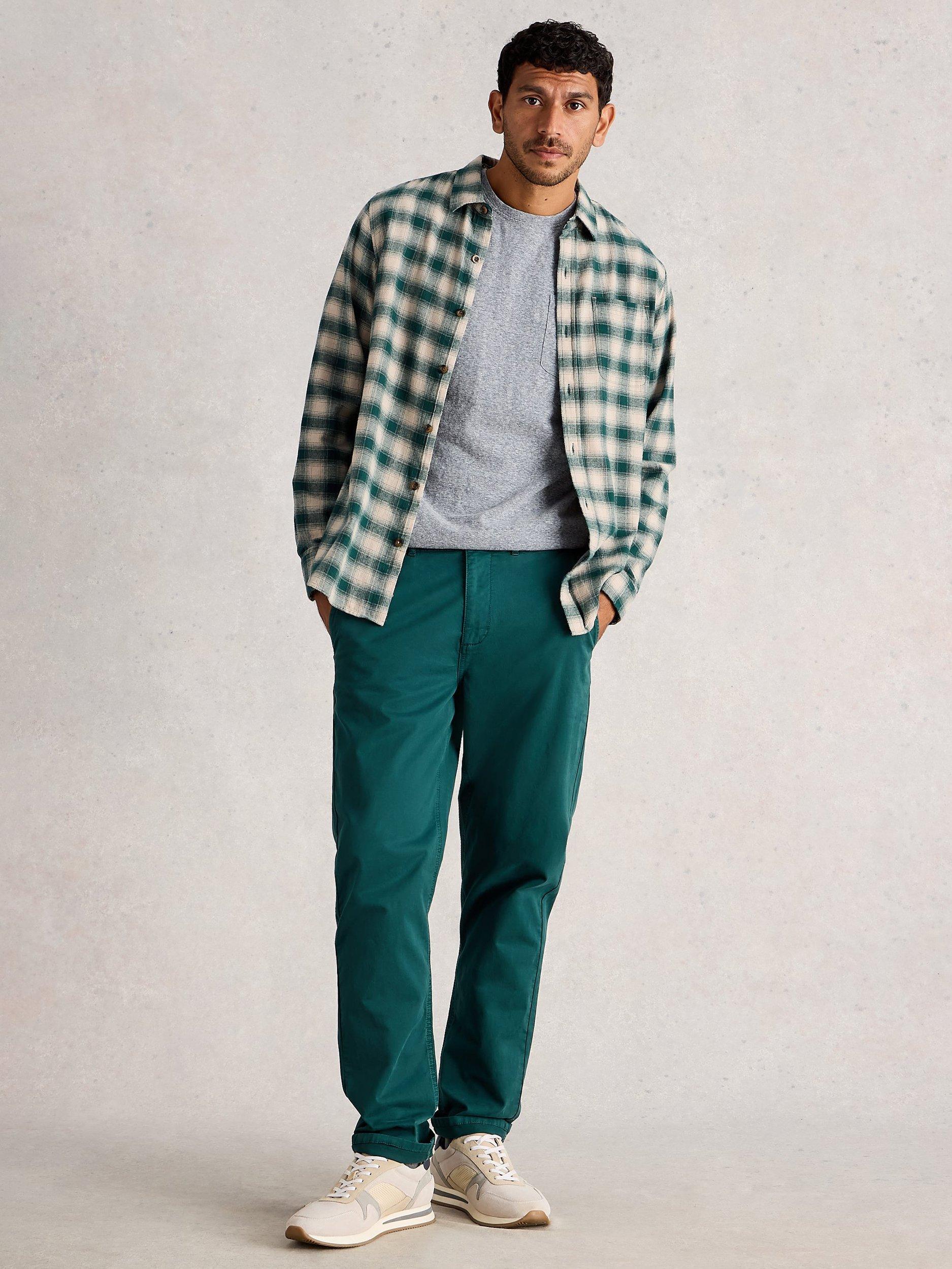 Product image 1 of 6, which shows White Stuff Ludlow Check Cotton Shirt, Green/Multi, S