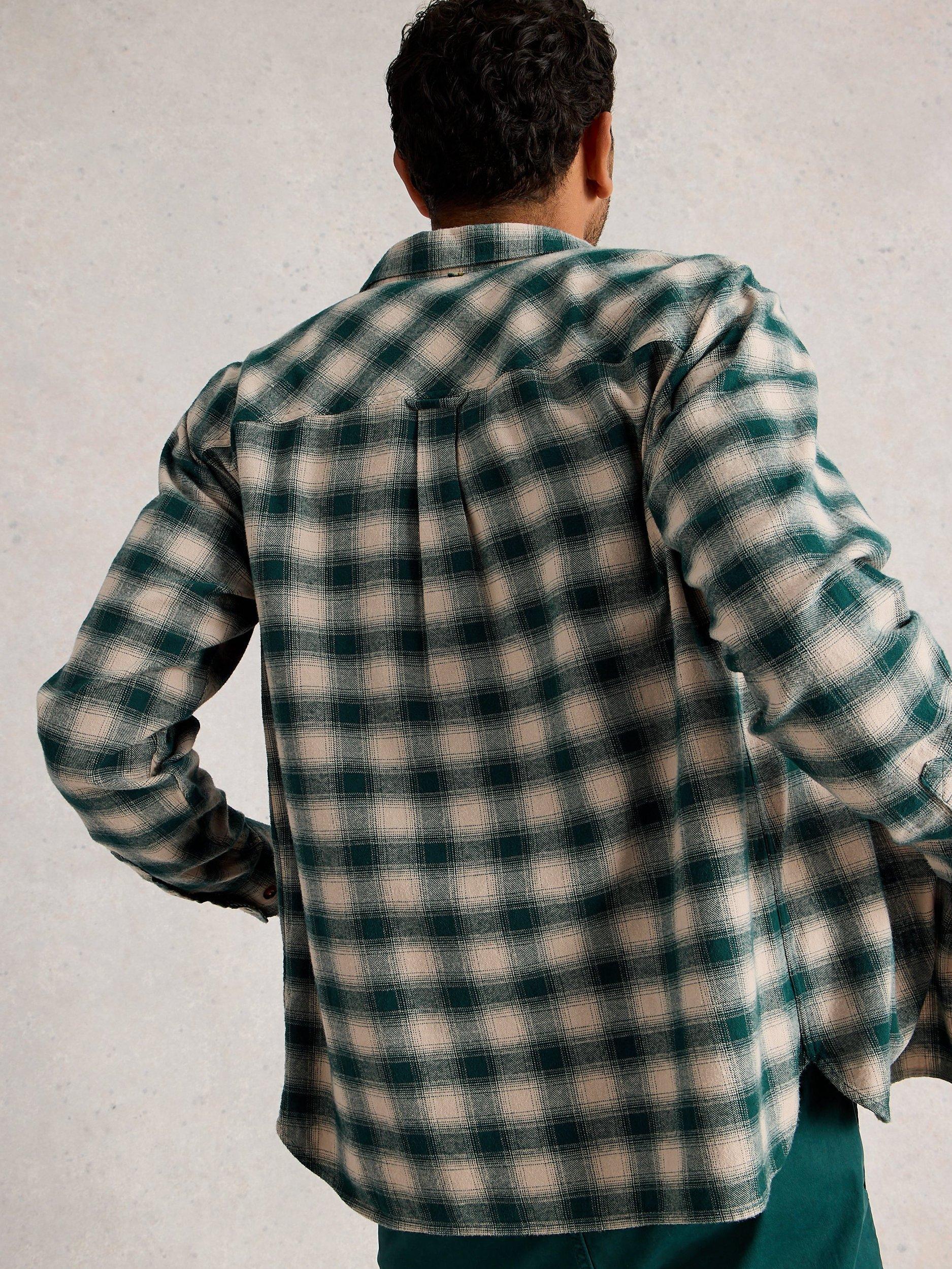 Product image 2 of 6, which shows White Stuff Ludlow Check Cotton Shirt, Green/Multi, S