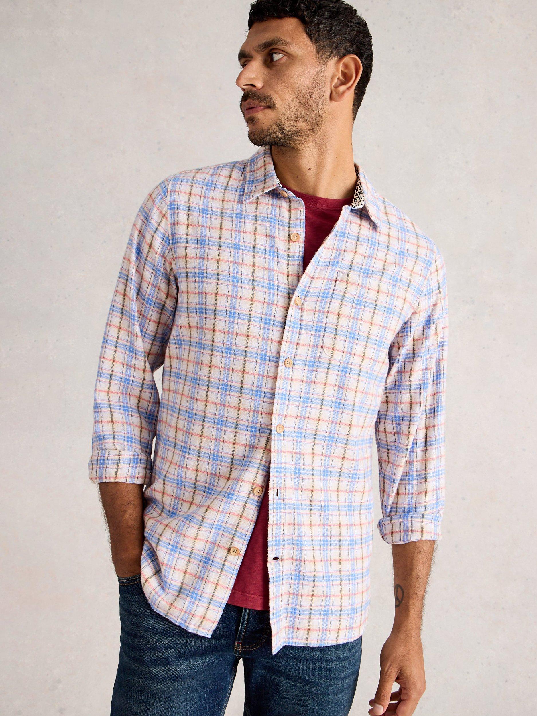 Product image 3 of 6, which shows White Stuff Oakham Cotton Regular Fit Check Shirt, Multi, S