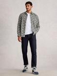 White Stuff Salcombe Cotton Blend Regular Fit Animal Shirt, Navy