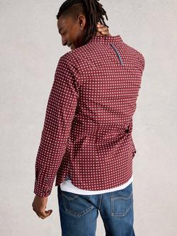 White Stuff Salcombe Cotton Blend Star Long Sleeve Collar Shirt - view 2, Plum