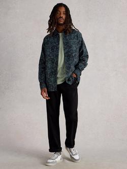 White Stuff Floral Print Cotton Shirt, Green