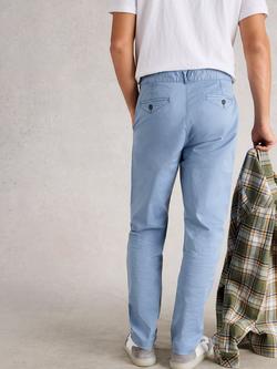 White Stuff Sutton Chino Trousers, Dusty Blue - view 2, Dusty Blue