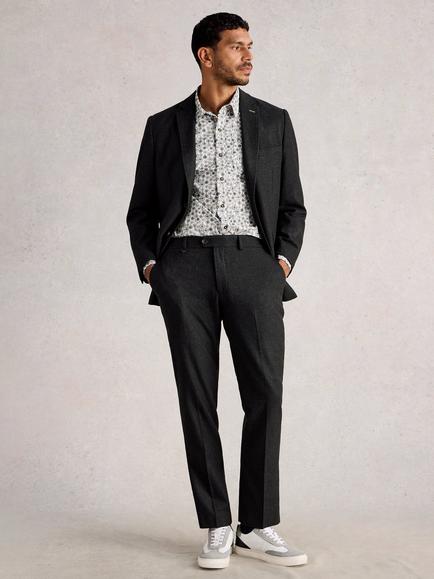 White Stuff Wool Blend Tailored Trousers, Charcoal Grey