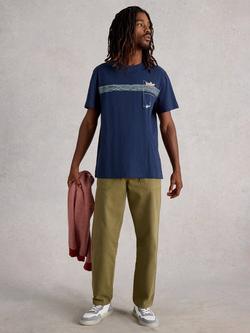 White Stuff Abersoch Ocean Cotton Short Sleeve Crew Neck T-Shirt, Navy