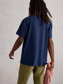 White Stuff Abersoch Ocean Cotton Short Sleeve Crew Neck T-Shirt - view 2, Navy