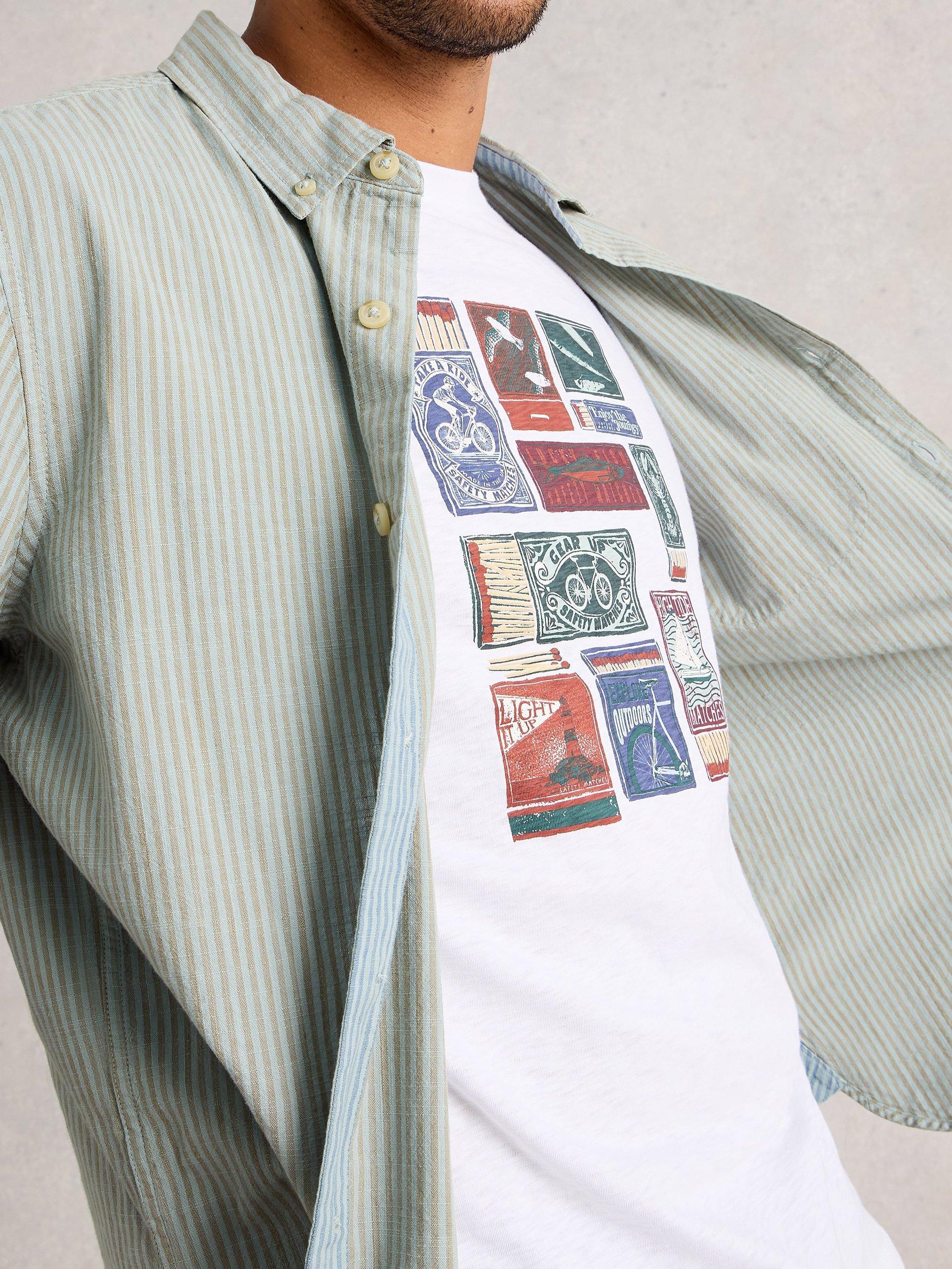 Product image 4 of 6, which shows White Stuff Abersoch Cotton Regular Fit Short Sleeve Graphic T-Shirt, White, XXS