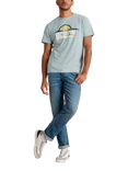 White Stuff Cotton Regular Fit Short Sleeve Sun Graphic T-Shirt, Blue