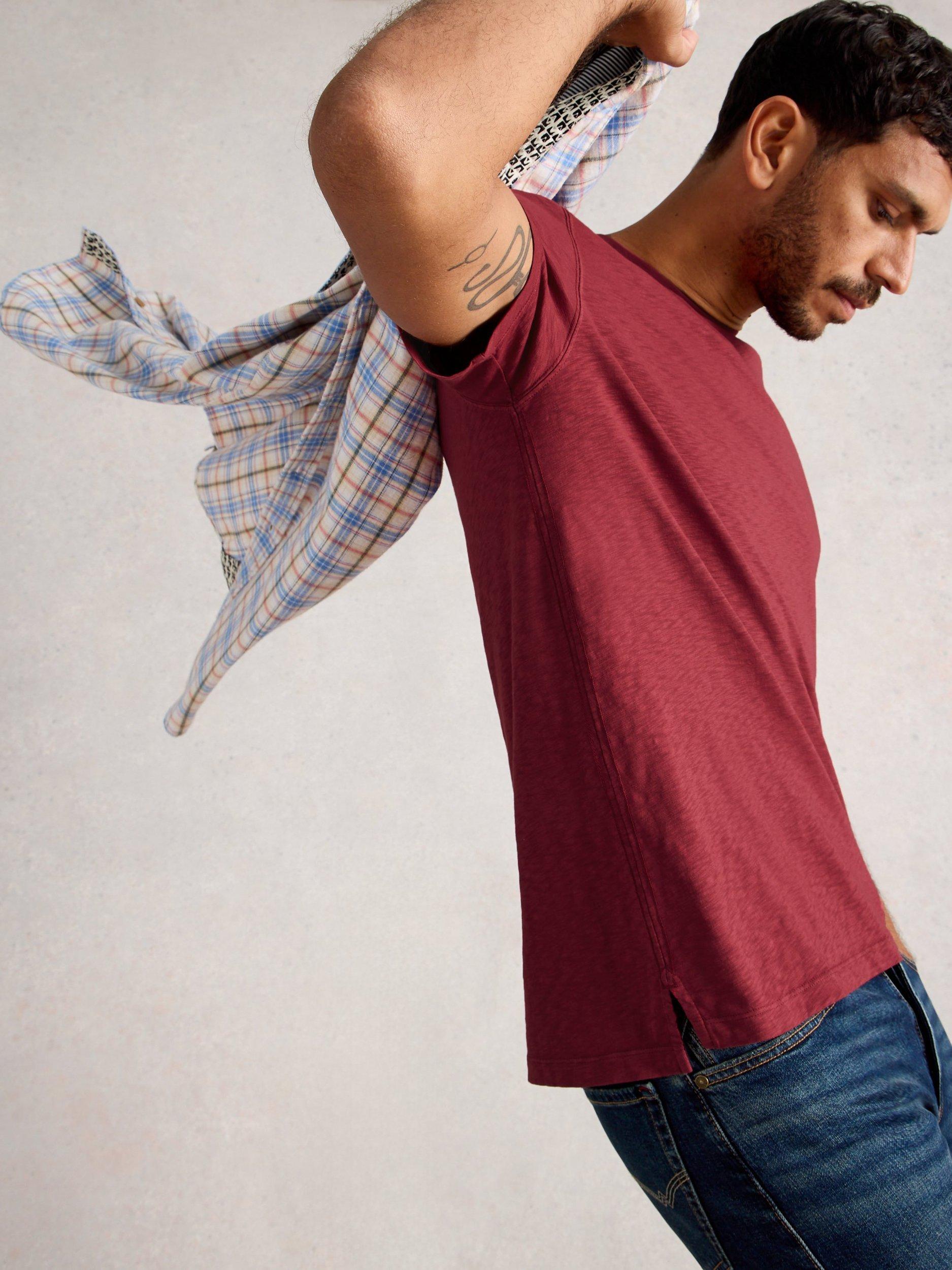 Product image 4 of 6, which shows White Stuff Abersoch Cotton T-Shirt, Red, L Reg