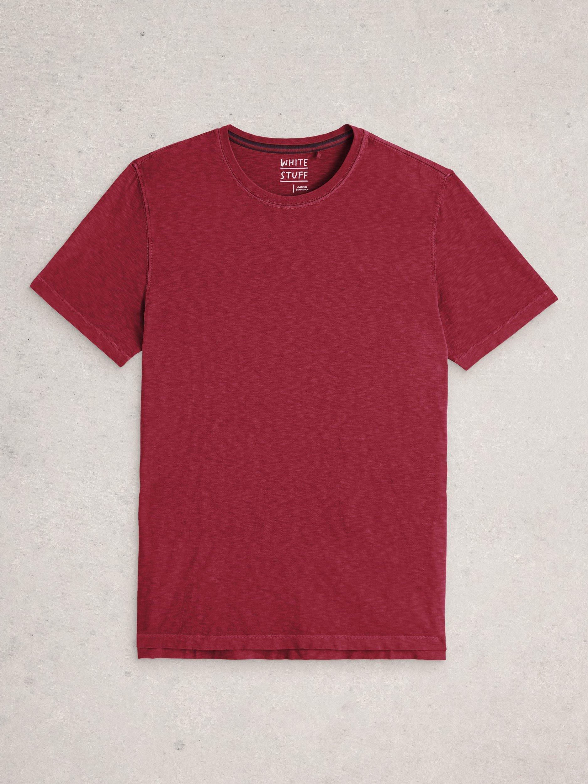 Product image 5 of 6, which shows White Stuff Abersoch Cotton T-Shirt, Red, L Reg