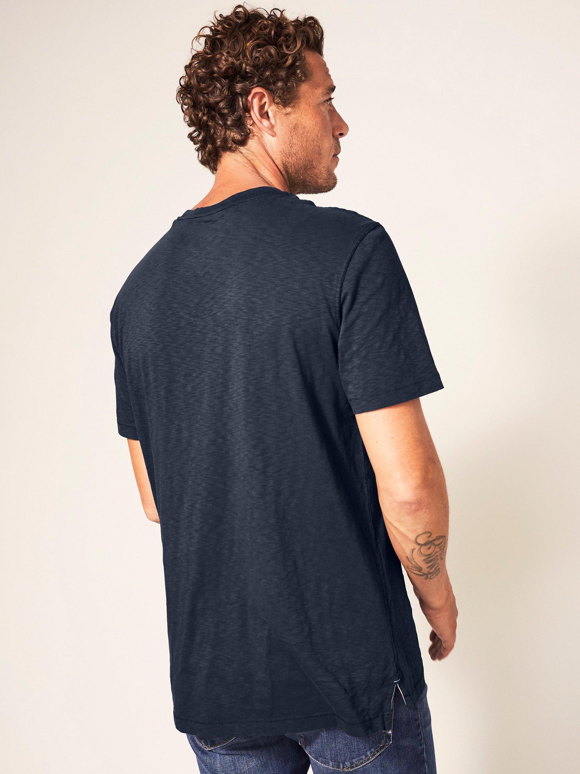 Product image 2 of 7, which shows White Stuff Abersoch Cotton T-Shirt, Blue Midnight, XS Reg