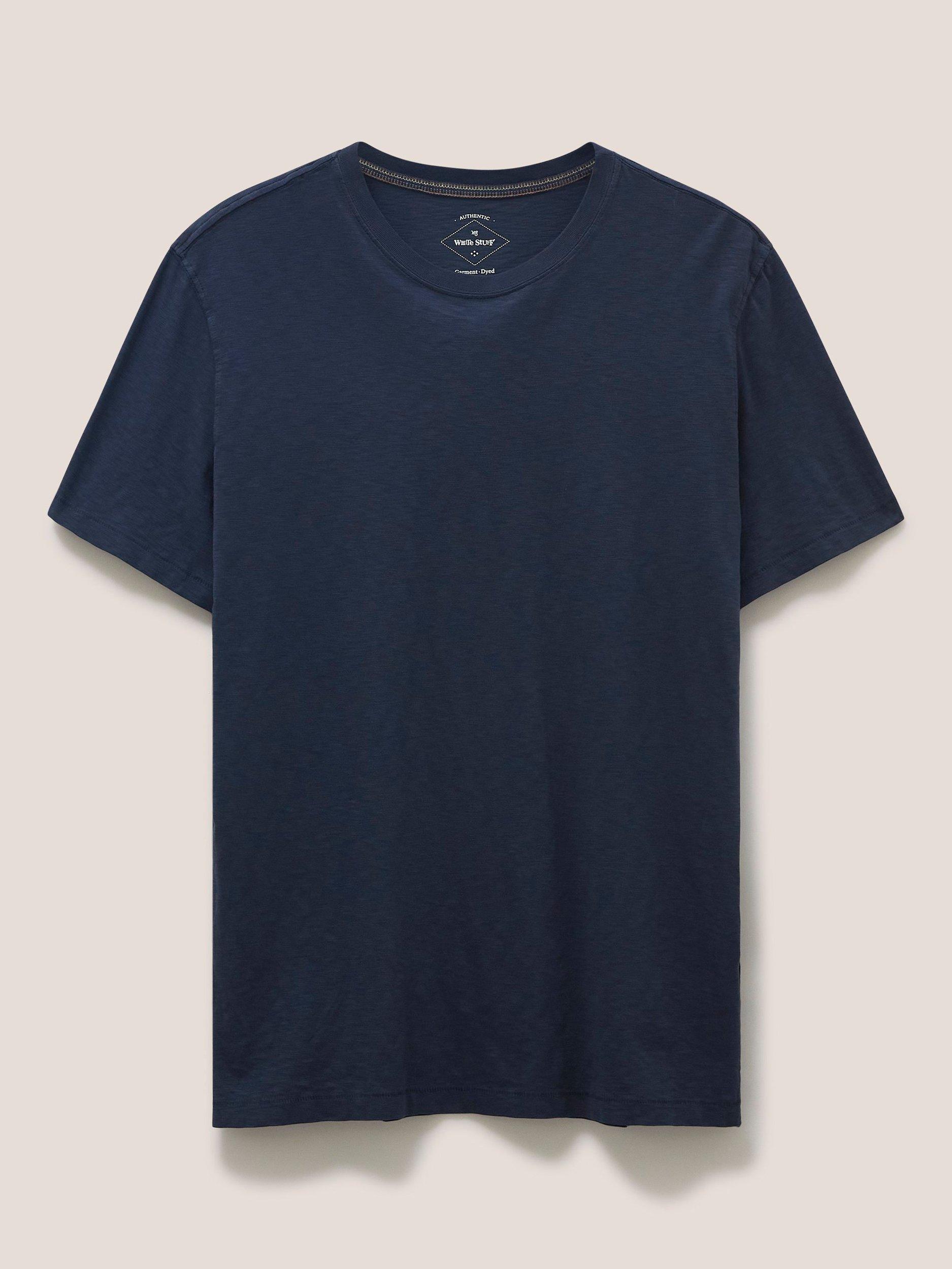 Product image 5 of 7, which shows White Stuff Abersoch Cotton T-Shirt, Blue Midnight, XS Reg