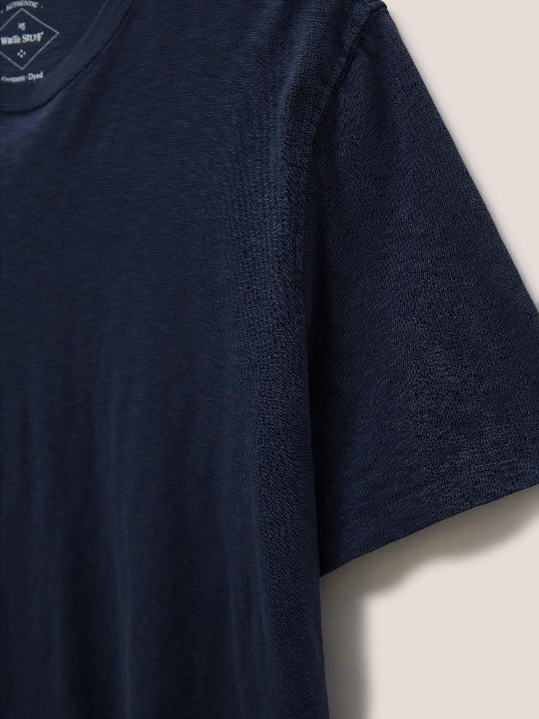Product image 6 of 7, which shows White Stuff Abersoch Cotton T-Shirt, Blue Midnight, XS Reg