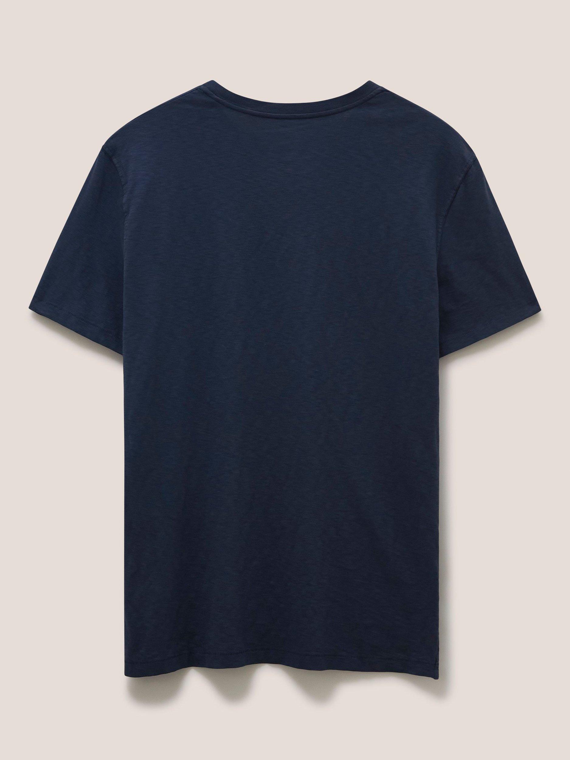 Product image 7 of 7, which shows White Stuff Abersoch Cotton T-Shirt, Blue Midnight, XS Reg