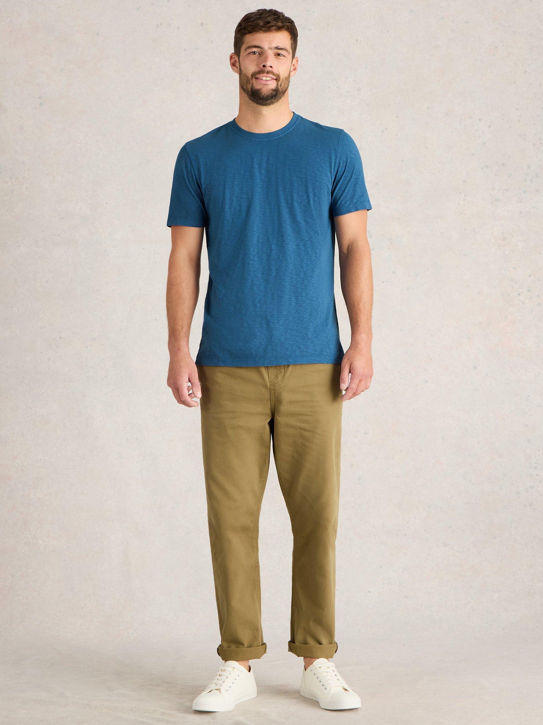 Product image 1 of 6, which shows White Stuff Abersoch Cotton T-Shirt, Indigo Ble, XS Reg