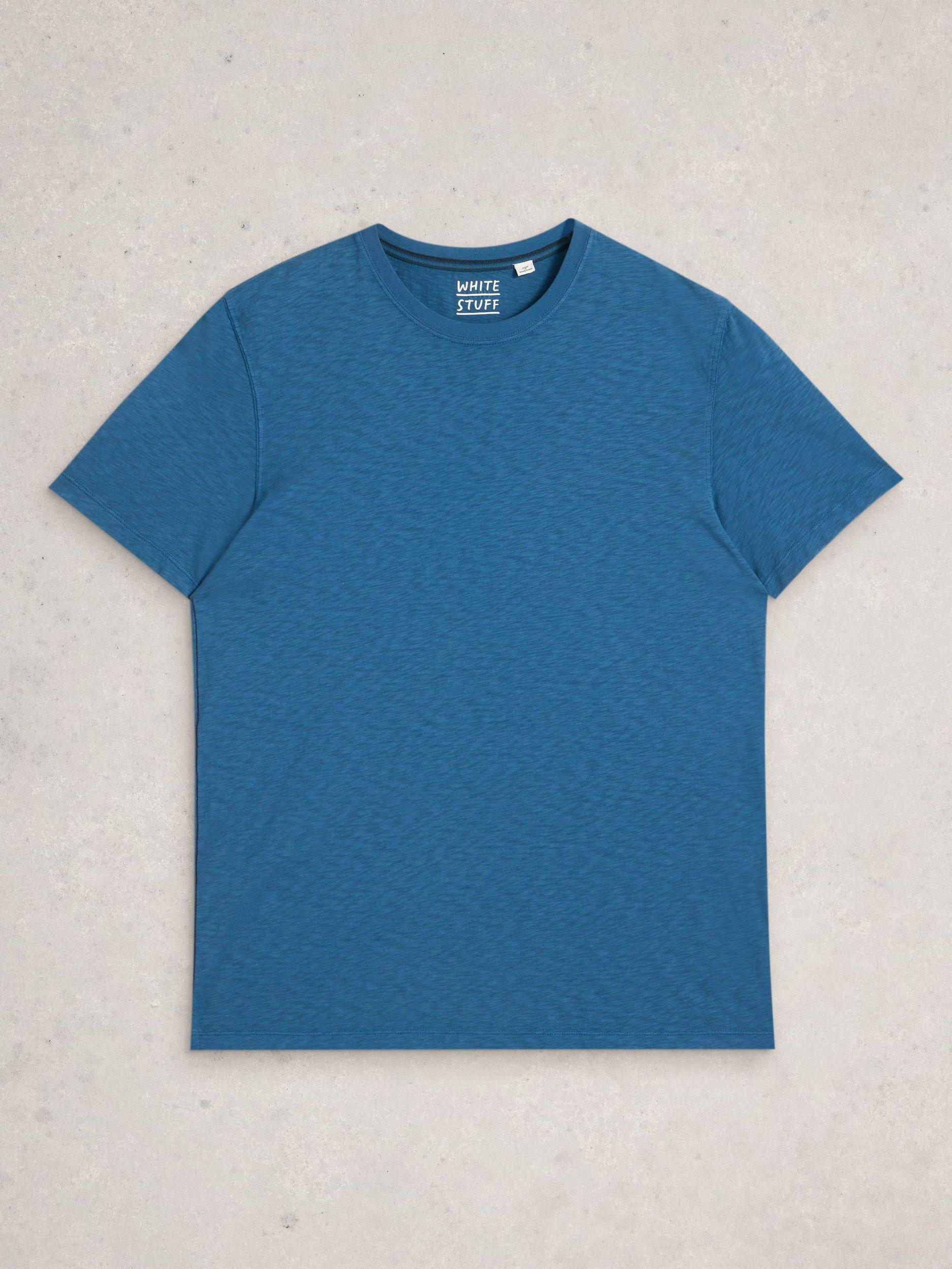Product image 5 of 6, which shows White Stuff Abersoch Cotton T-Shirt, Indigo Ble, XS Reg