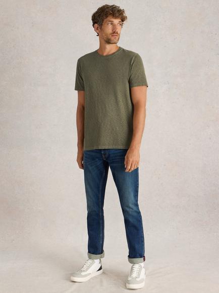 White Stuff Abersoch Cotton T-Shirt, Khaki/Green, Khaki/Green