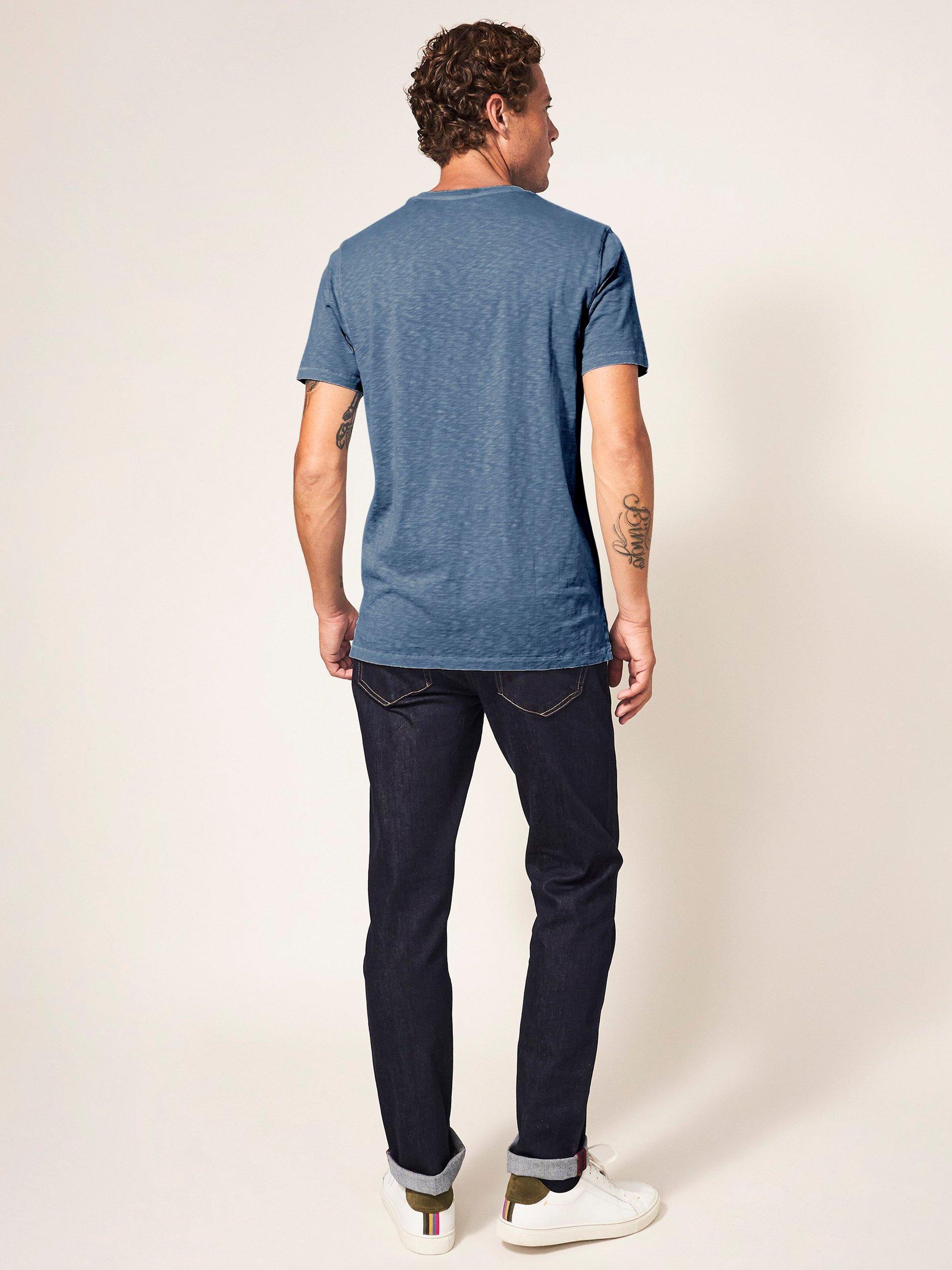 Product image 2 of 7, which shows White Stuff Abersoch Cotton T-Shirt, Mid Blue, XS Reg