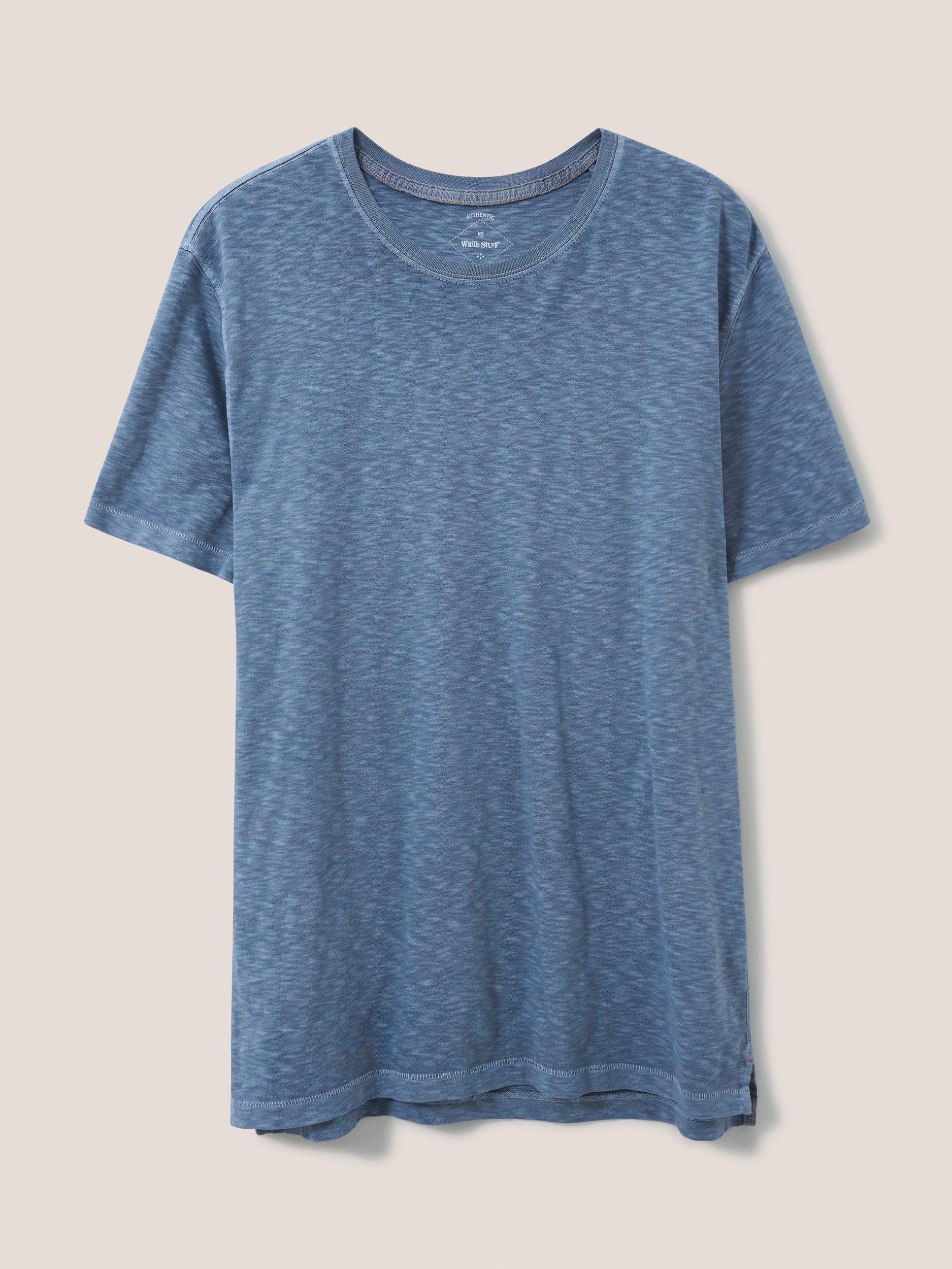 Product image 5 of 7, which shows White Stuff Abersoch Cotton T-Shirt, Mid Blue, XS Reg