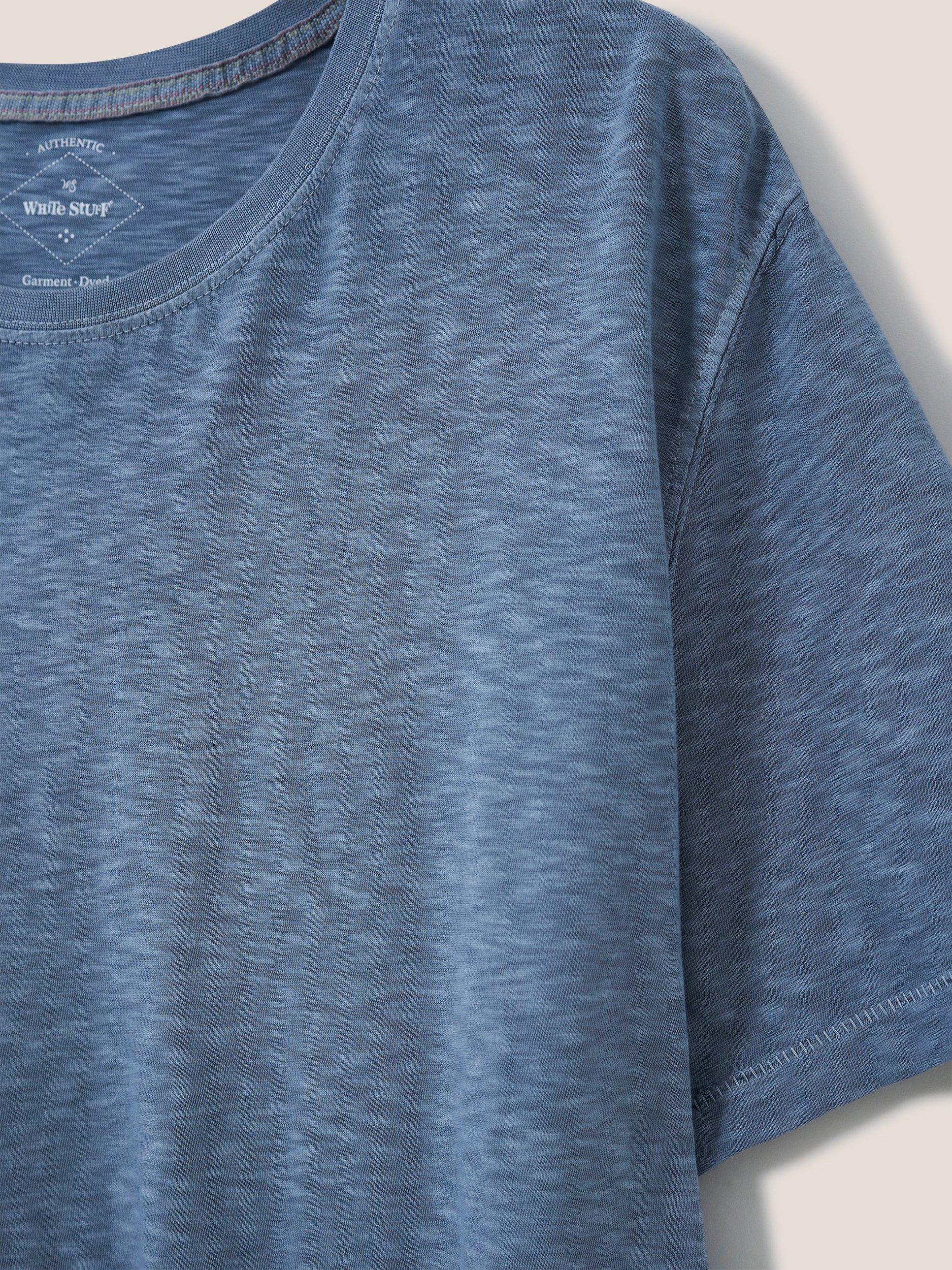 Product image 6 of 7, which shows White Stuff Abersoch Cotton T-Shirt, Mid Blue, XS Reg