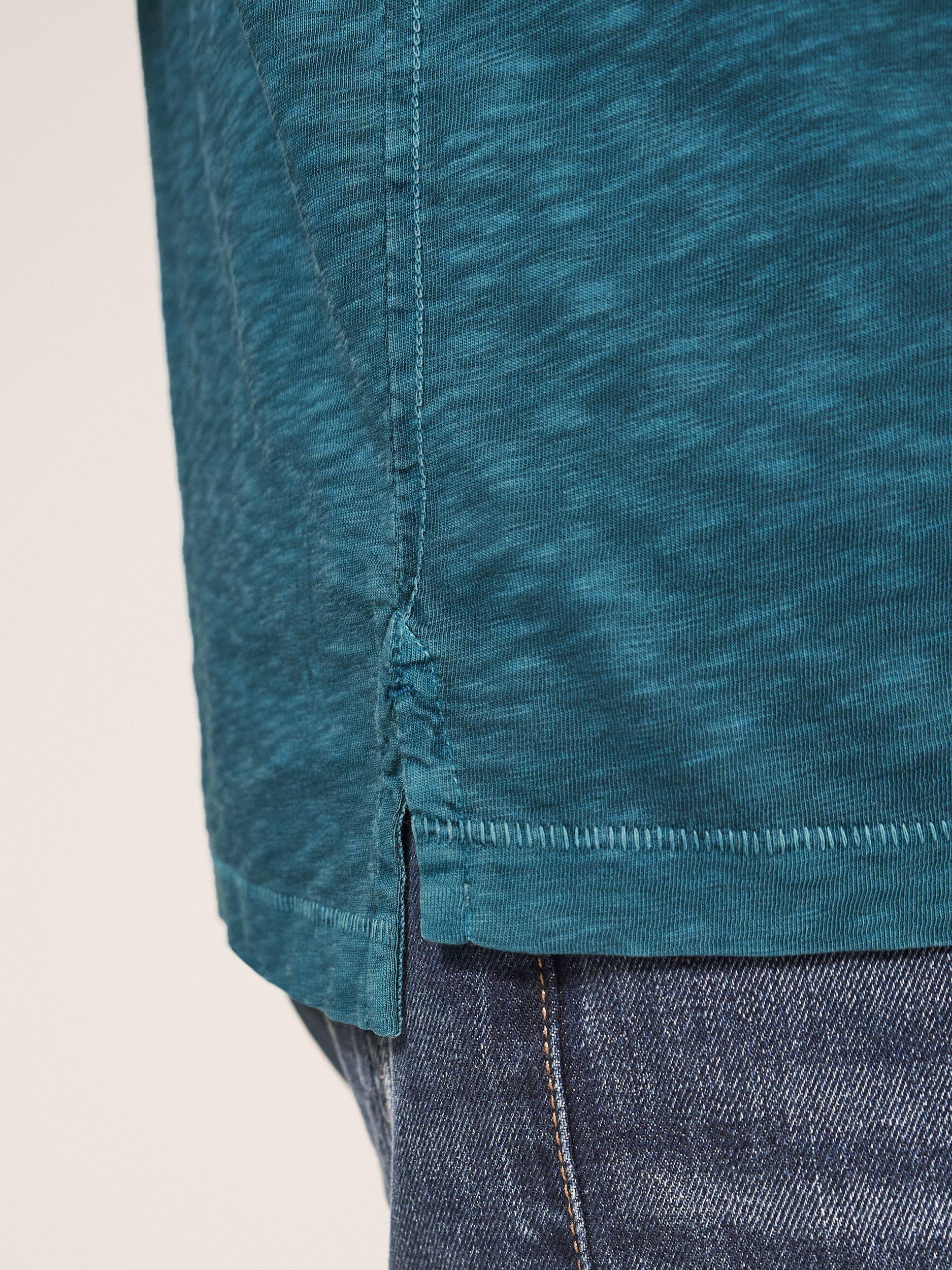 Product image 3 of 7, which shows White Stuff Abersoch Cotton T-Shirt, Mid Teal, XS Reg