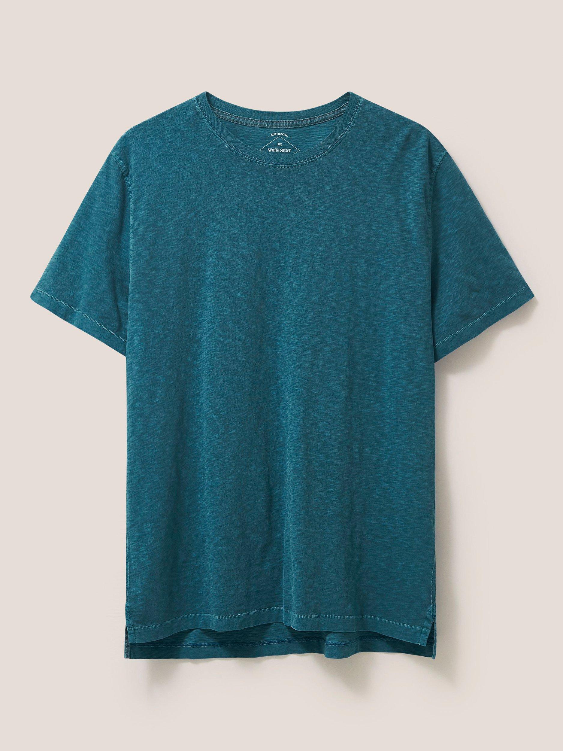 Product image 5 of 7, which shows White Stuff Abersoch Cotton T-Shirt, Mid Teal, XS Reg