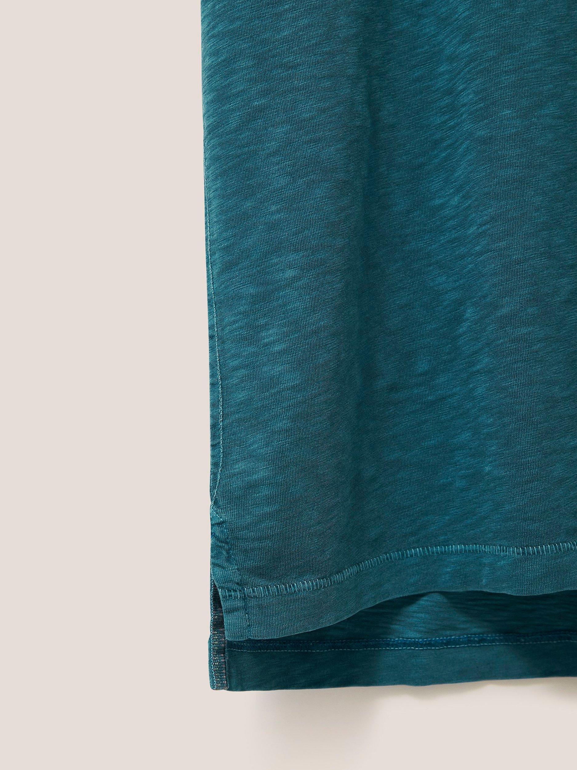 Product image 6 of 7, which shows White Stuff Abersoch Cotton T-Shirt, Mid Teal, XS Reg