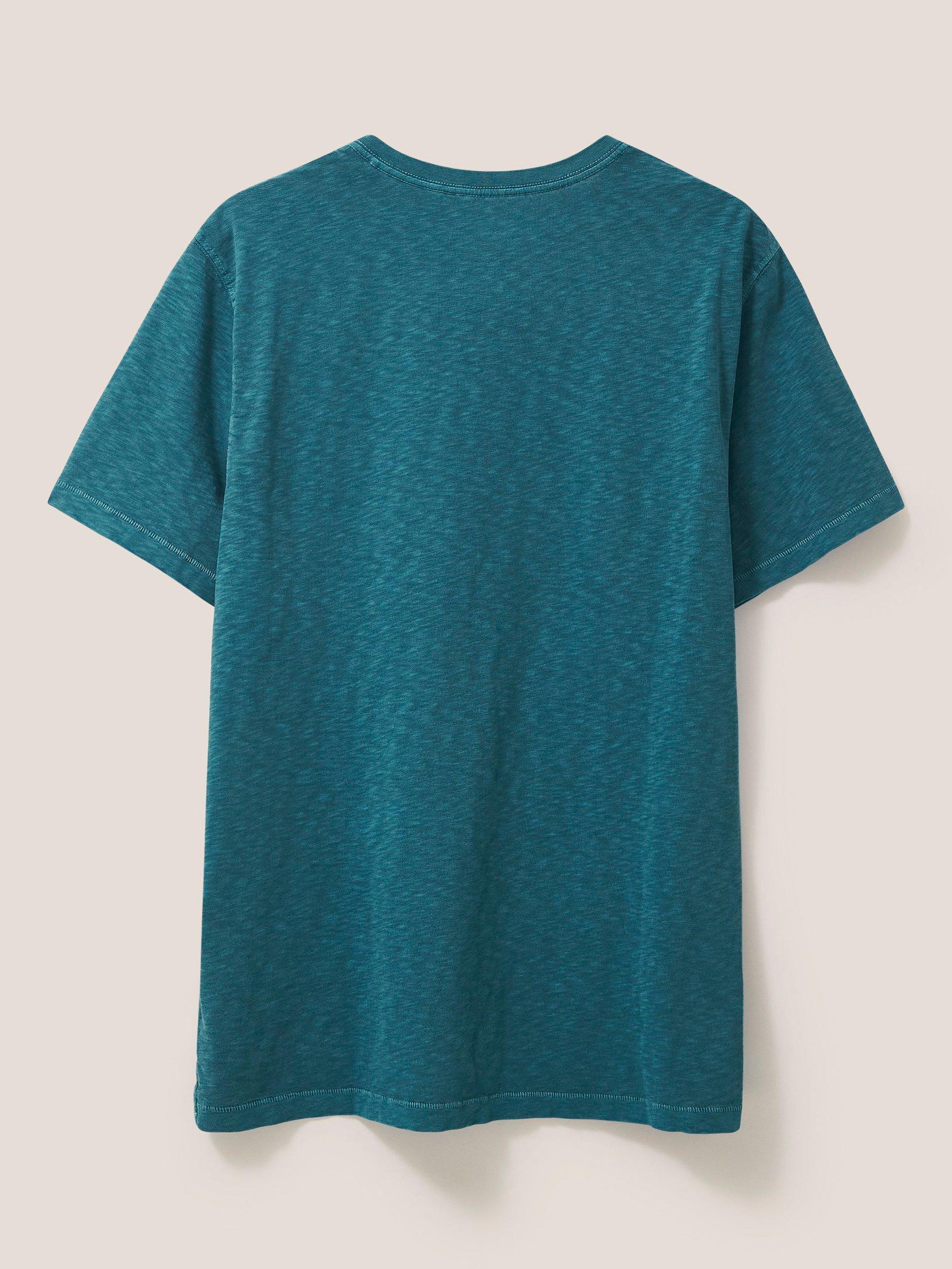 Product image 7 of 7, which shows White Stuff Abersoch Cotton T-Shirt, Mid Teal, XS Reg