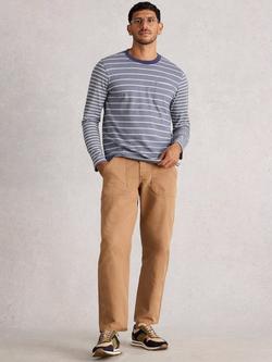 White Stuff Accleton Cotton Regular Fit Stripe Shirt, Blue/Multi