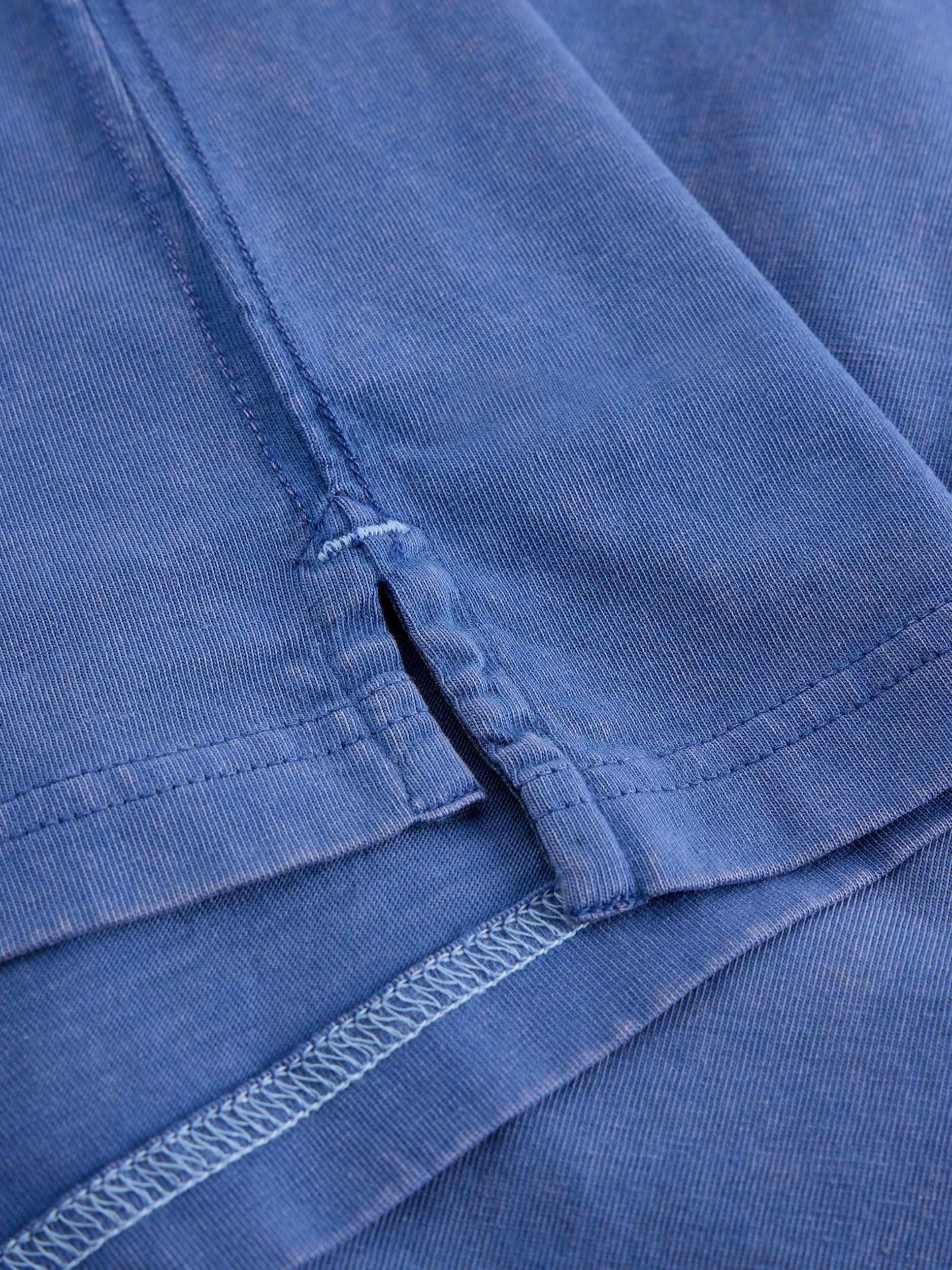 Product image 6 of 6, which shows White Stuff Accleton Long Sleeve Cotton T-Shirt, Mid Blue, XL