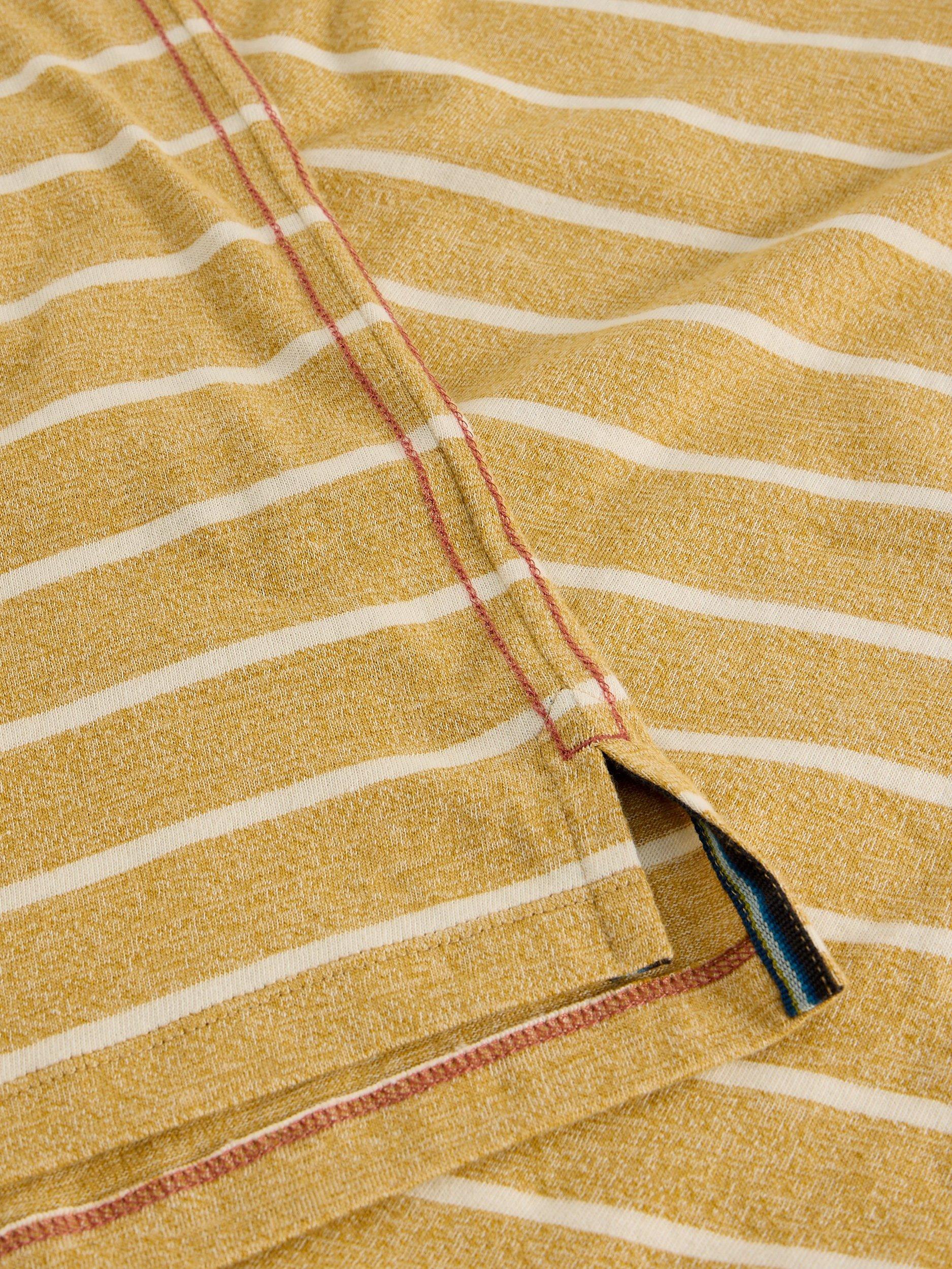 Product image 6 of 6, which shows White Stuff Accleton Cotton Regular Fit Stripe Shirt, Yellow/Multi, L